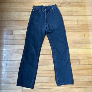 Versace Jeans Couture Faded Black Straight Leg High Rise Denim Jeans Size 27
